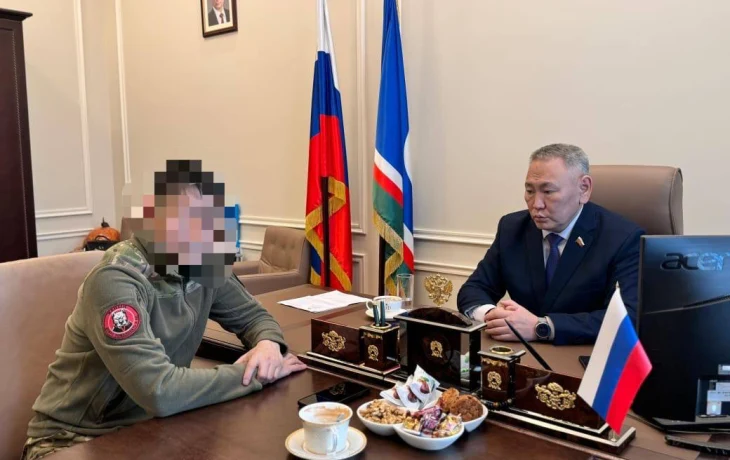 Сахамин Афанасьев встретился с участником СВО