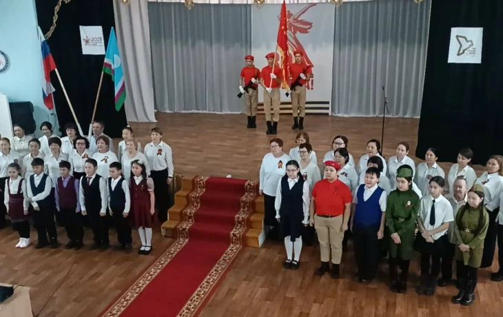 Эстафета Знамени Победы продолжается в Хангаласском улусе
