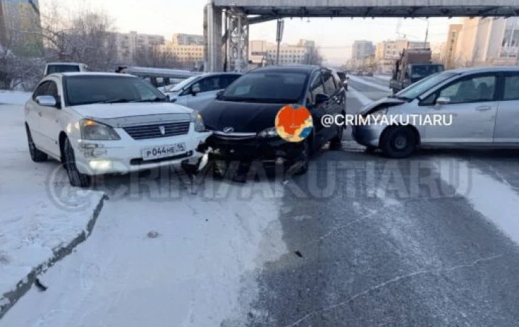 Тройное ДТП в центре Якутска