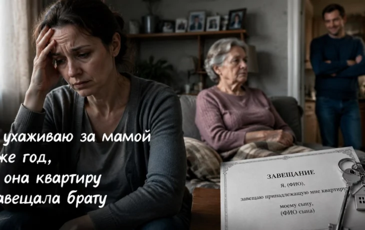 Дочь выхаживала маму после инсульта, а та отписала квартиру сыну &mdash; крик души