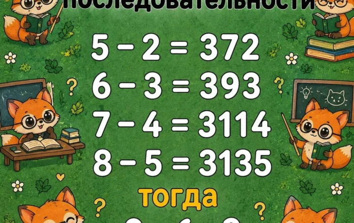5&minus;2=372: разгадайте логику последовательности