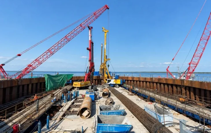 Группа &laquo;ВИС&raquo; установила первые 13 свай для пилонов Ленского моста в Якутии