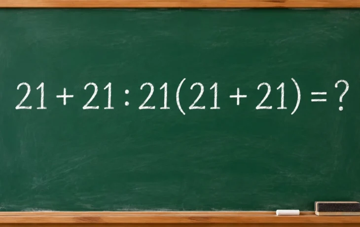 Математический челлендж: 21 + 21 : 21(21 + 21) = ?