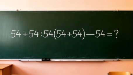 Математический челлендж: решите пример 54 + 54 : 54(54 + 54) − 54 = ?