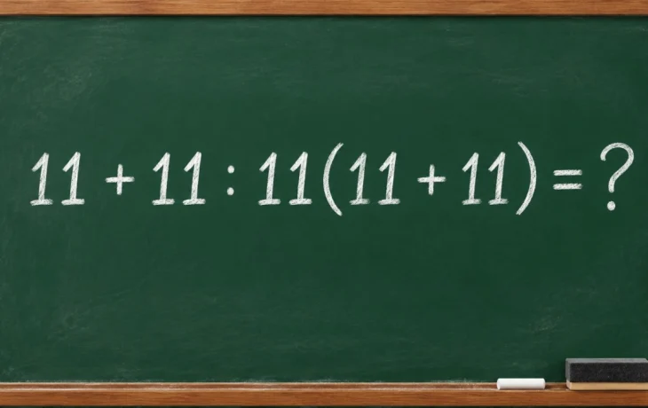 Математический челлендж: решите пример 11 + 11 : 11(11 + 11) = ?