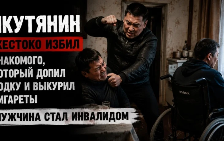 Якутянин жестоко избил знакомого за то, что тот без него допил водку и выкурил сигареты -- мужчина стал инвалидом