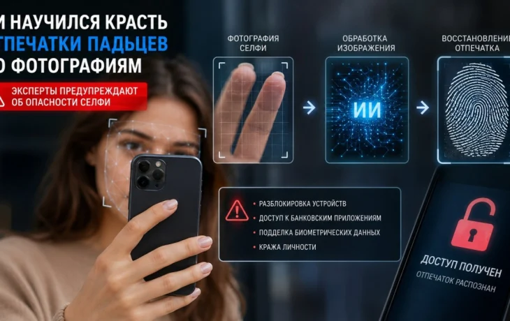 ИИ научился красть отпечатки пальцев по фотографиям: эксперты предупреждают об опасности селфи