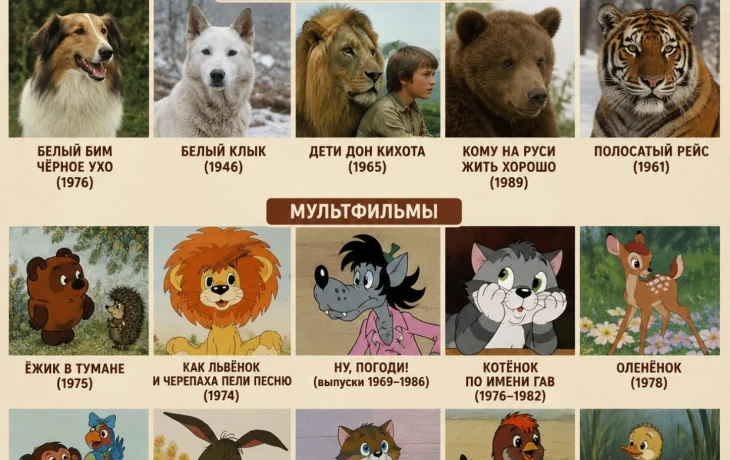 Хвостатые звёзды СССР: тест по советским фильмам и мультфильмам про животных