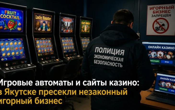 Игровые автоматы и сайты казино: в Якутске пресекли незаконный игорный бизнес