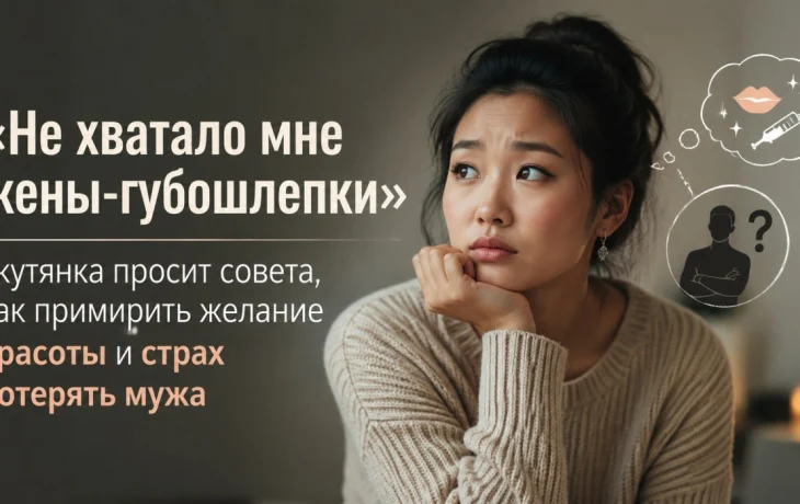 &laquo;Не хватало мне жены-губошлепки&raquo;: якутянка просит совета, как примирить желание красоты и страх потерять мужа