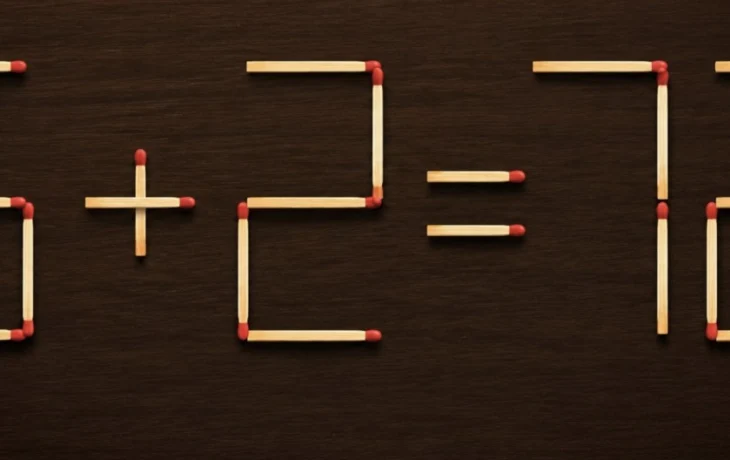 Ответ на спичечную головоломка: 5 + 2 = 72 &mdash; решение найдено