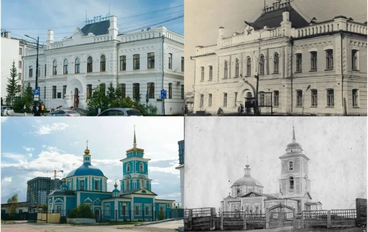 Якутск сквозь время: здания столицы тогда и сегодня