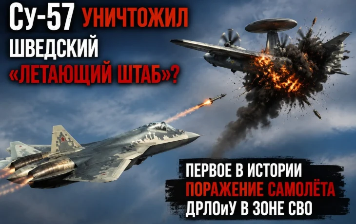 Су-57 уничтожил шведский &laquo;летающий штаб&raquo;? Первое в истории поражение самолёта ДРЛОиУ в зоне СВО