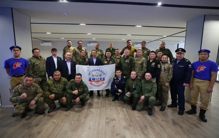Айсен Николаев встретился с членами Ассоциации ветеранов специальной военной операции Якутии