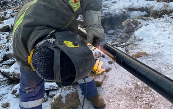 В селе Табага ведется строительство газовых сетей