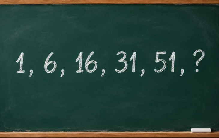 Задачка на логику: найдите закономерность в ряду 1, 6, 16, 31, 51