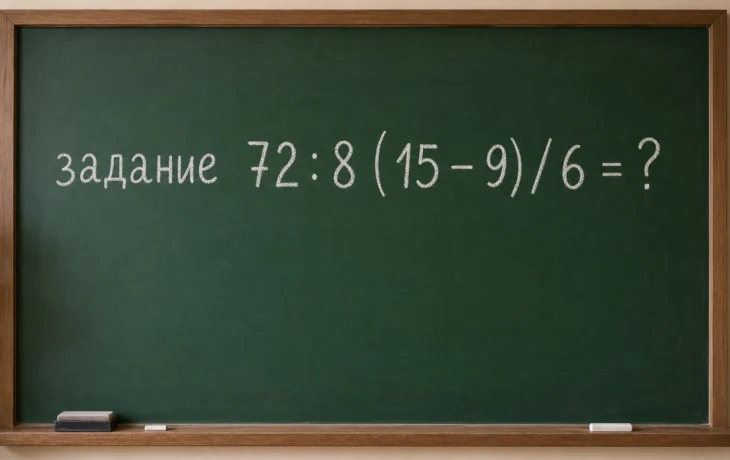 Математический челлендж: решите пример 72 : 8 (15 &ndash; 9) / 6