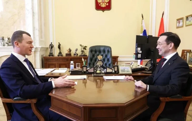 Айсен Николаев провел рабочую встречу с министром спорта РФ Михаилом Дегтяревым