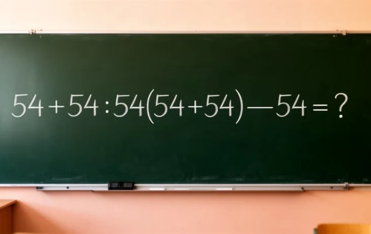 Математический челлендж: решите пример 54 + 54 : 54(54 + 54) &minus; 54 = ?
