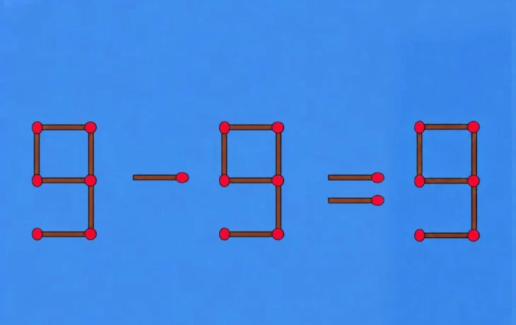 Головоломка решена: как одна спичка превратила 9 &minus; 9 = 9 в идеальное равенство