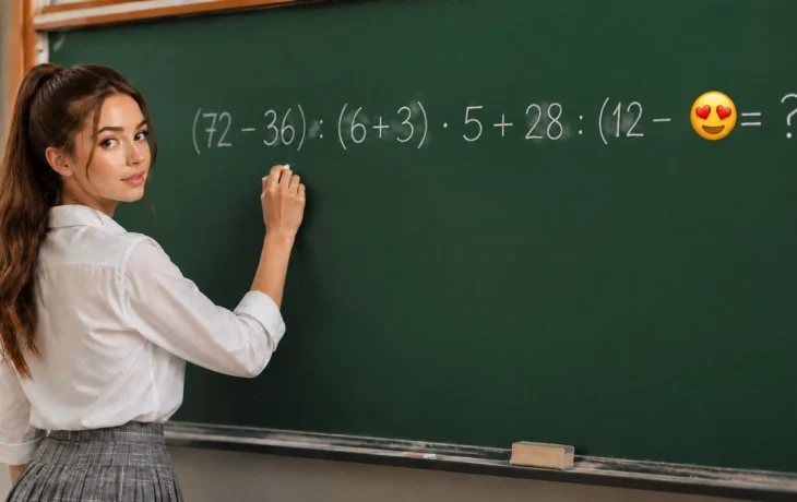 Пример (72 &minus; 36) : (6 + 3) &middot; 5 + 28 : (12 &minus; 8) &mdash; решите без ошибок за 20 секунд!