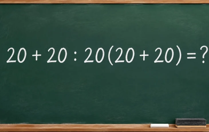 Математический челлендж: 20 + 20 : 20(20 + 20) = ?