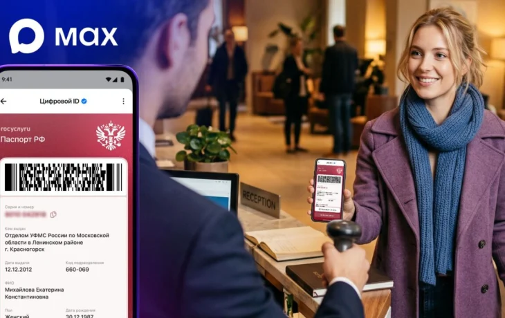 Пользователям MAX стала доступна быстрая регистрация&nbsp;в отелях&nbsp;с помощью Цифрового ID