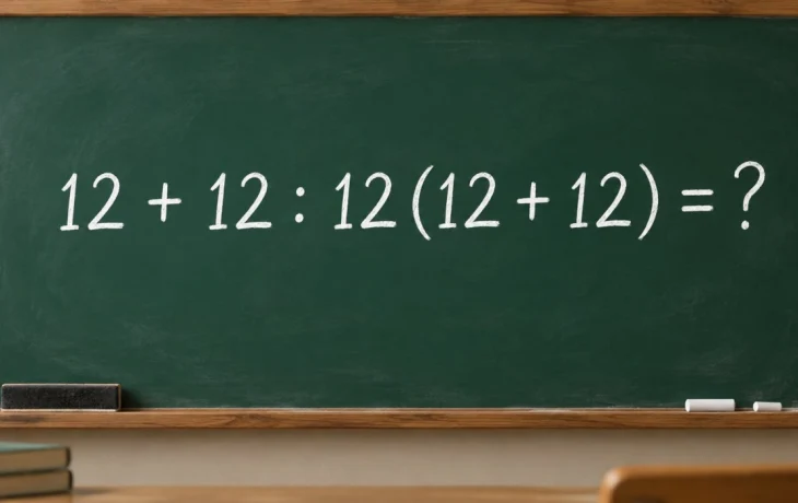 Математический челлендж: решите пример 12 + 12 : 12(12 + 12) = ?