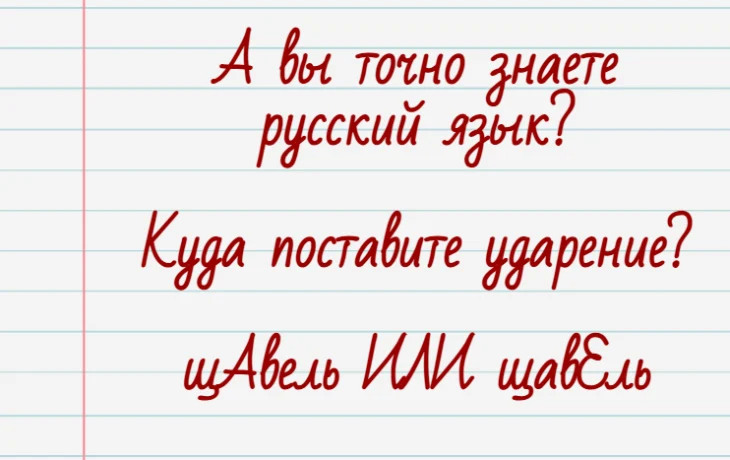 А вы точно знаете русский язык? &laquo;Щавель&raquo; &mdash; куда падает ударение в этом слове?