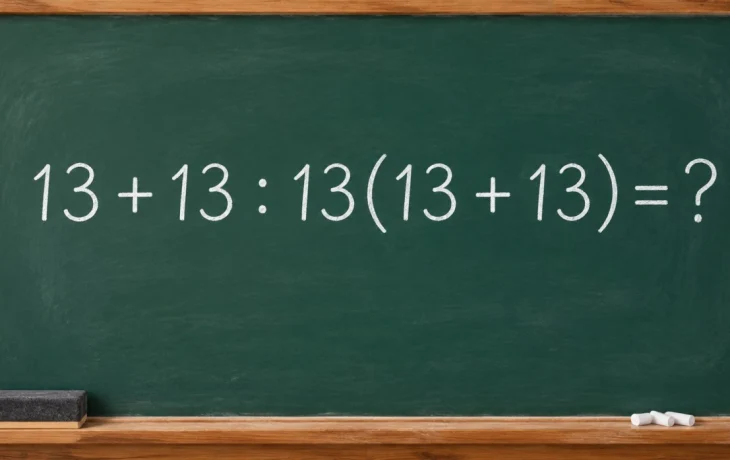 Математический челлендж: решите пример 13 + 13 : 13(13 + 13) = ?