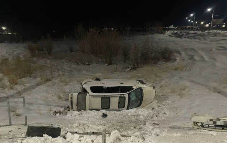 Пьяный 16-летний водитель на "Toyota Gaya" опрокинулся на трассе &laquo;Нам&raquo; и чудом выжил