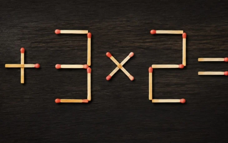 Головоломка со спичками: 9 + 3 х 2 = 2. Сможете сделать равенство верным?