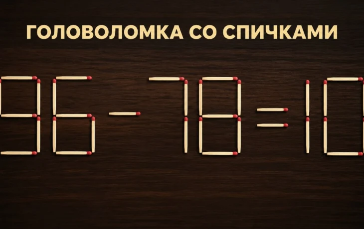 Головоломка со спичками: лишь 20% решают её за 10 секунд. А вы сможете?
