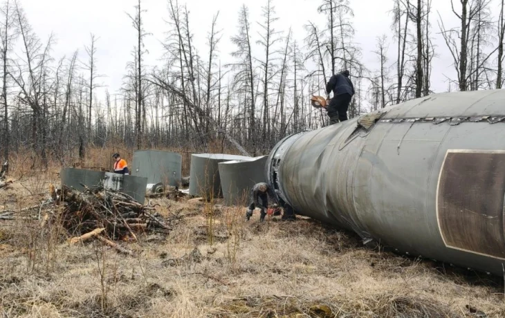 В Вилюйском районе проводят замеры радиационного фона ракеты-носителя, упавшей еще в декабре