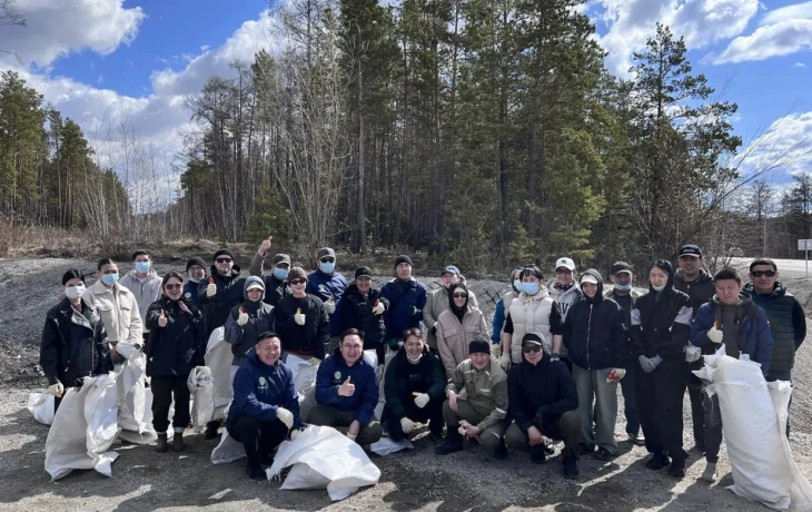 &laquo;Якутскэкосети&raquo; принял участие в субботнике по Вилюйскому тракту