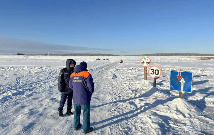 Ледовую переправу открыли в Оленекском районе Якутии