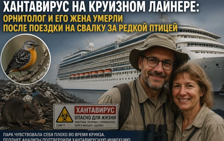 Хантавирус на круизном лайнере: орнитолог и его жена умерли после поездки на свалку за редкой птицей