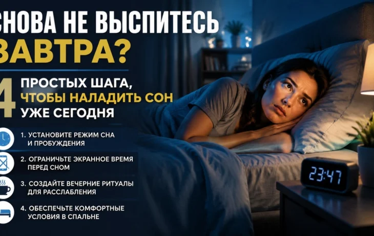 Снова не выспитесь завтра? 4 простых шага, чтобы наладить сон уже сегодня