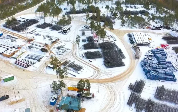 Строительство Ленского моста продолжается несмотря на сильные морозы