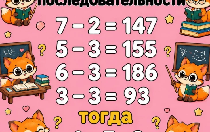 7&minus;2=147: разгадайте логику последовательности